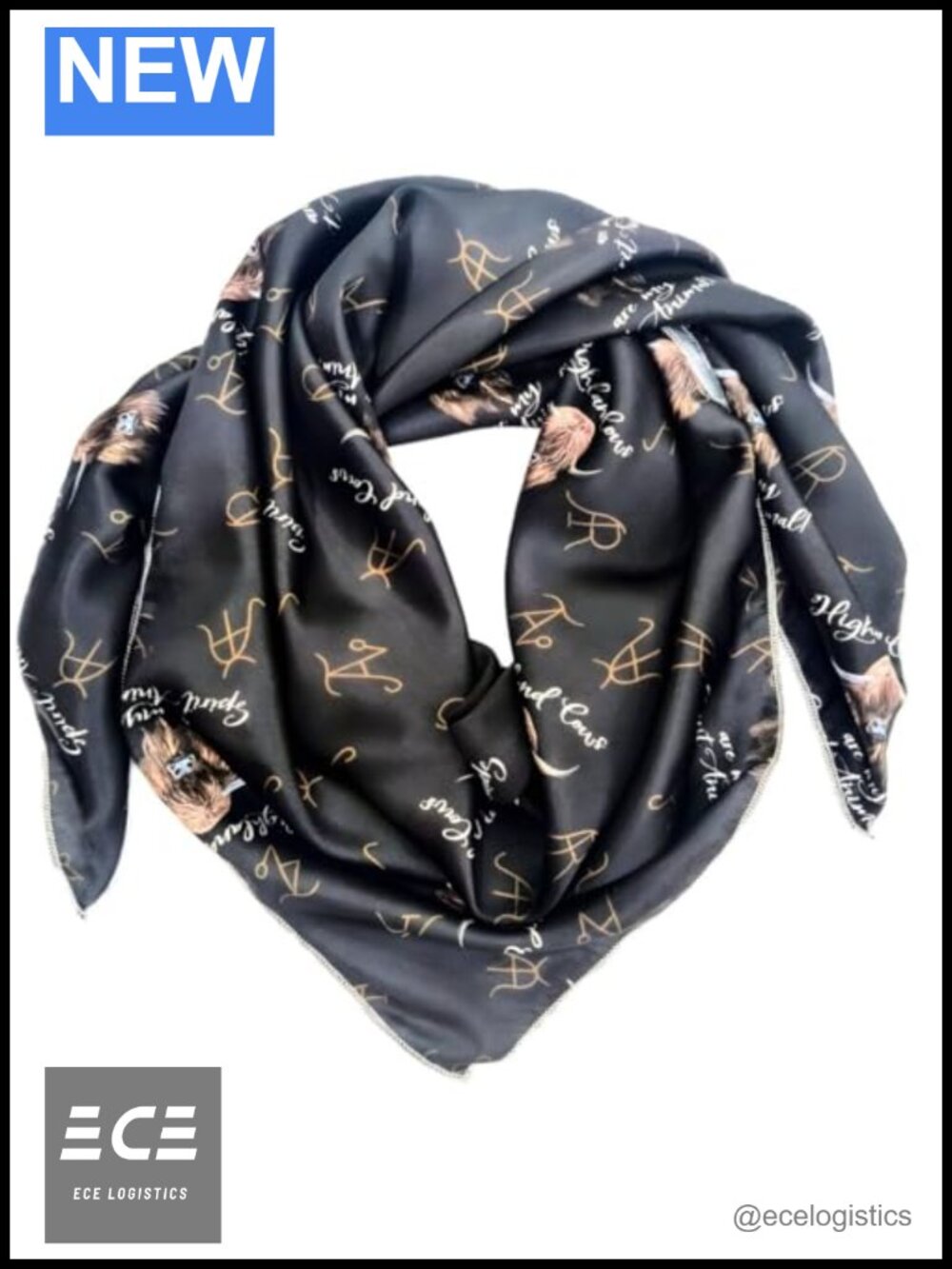 Silk Blend Wild Rag Scarf 36 Inch Square Western Neckerchief